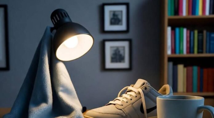 How to Stay Motivated to Exercise When You’re Tired Messy desk with workout gear and hope.