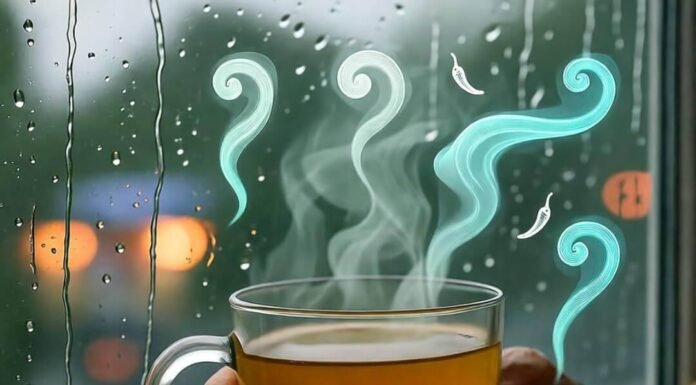 Why Arthritis Pain Relief Without Pills Is My Current Obsession (Send Help) Gnarled hands cradle steaming turmeric tea.