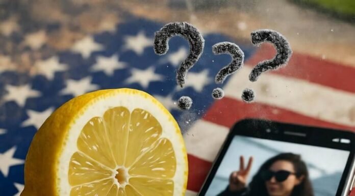 Cancer Myths That Could Be Harming Your Health Lemon, cracked phone, cancer meme on flag cloth.