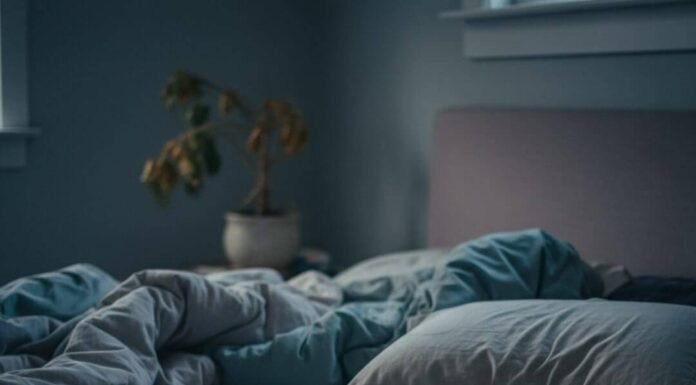 Why Insomnia Gets Worse with Age (and What to Do) Rumpled bed, melatonin, book, 3:17 AM.