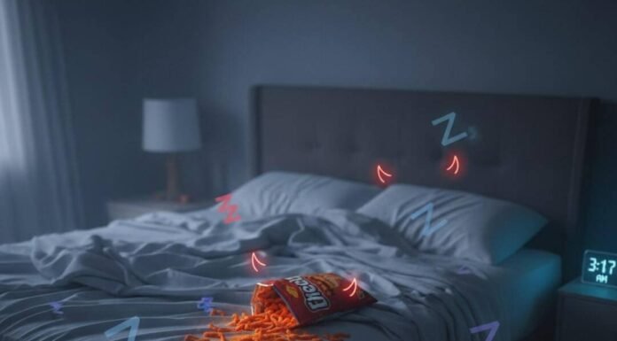 Sleep Positions That Reduce Back Pain and Snoring Rumpled bed, spilled Cheetos, 3:17 AM alarm.