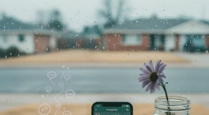 The Role of Social Connection in Mental Well-Being Coffee, phone, daisy by a rainy window.