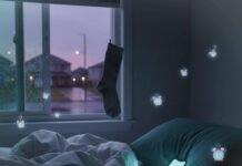 Sleep Hygiene 101: The Daily Habits That Matter Most Unmade bed, glowing phone, rainy dusk.